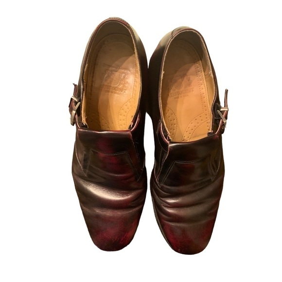 Johnston & Murphy Aristocrat Mens Burgundy Oxfords Size 9.5 with Side Buckle main image 9